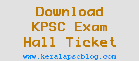 Kerala PSC Tradesman Exam 2014 Hall Ticket
