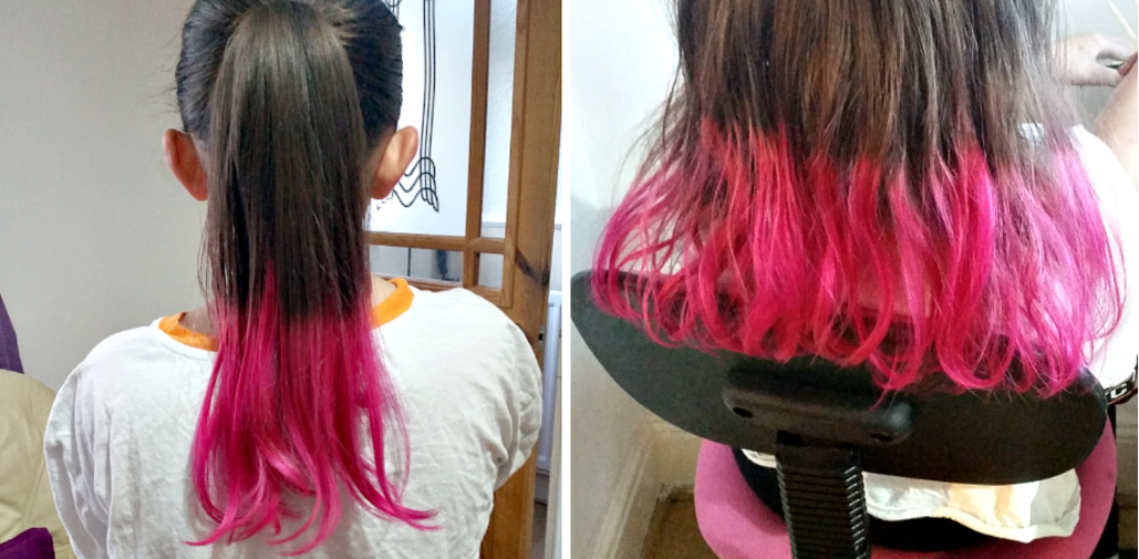 What happens if you put blue hair dye over pink hair? - wide 5