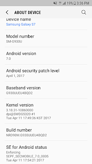 Galaxy S7 Nougat Update