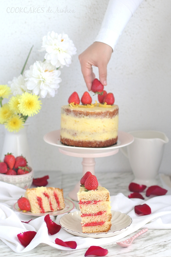 Layer Cake de Limón y Fresa