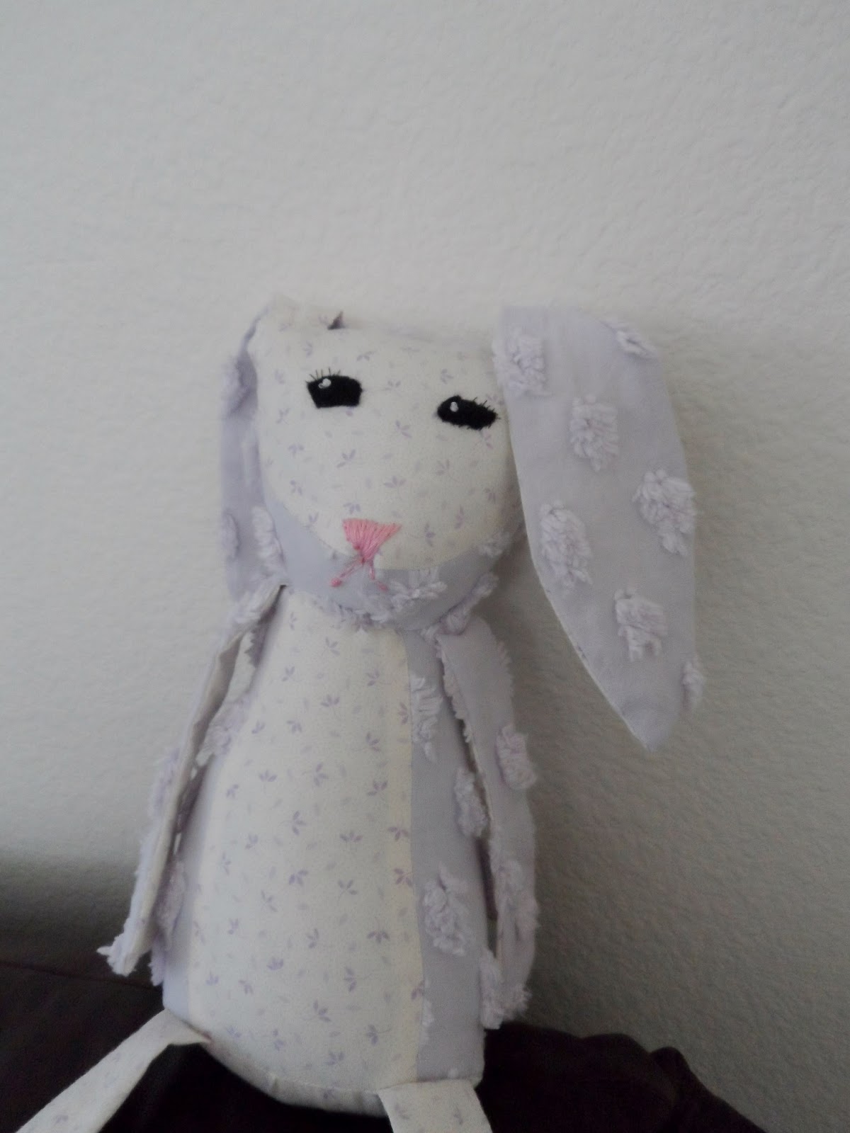Knit Fabric Chenille Bunny, 2 Availble Colors main image 0