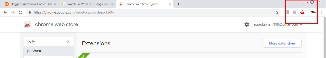 jiotv web universal chrome extension