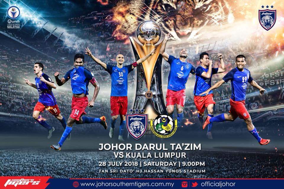 Live Streaming JDT FC vs Kuala Lumpur Liga Super 28.7.2018  MY INFO SUKAN