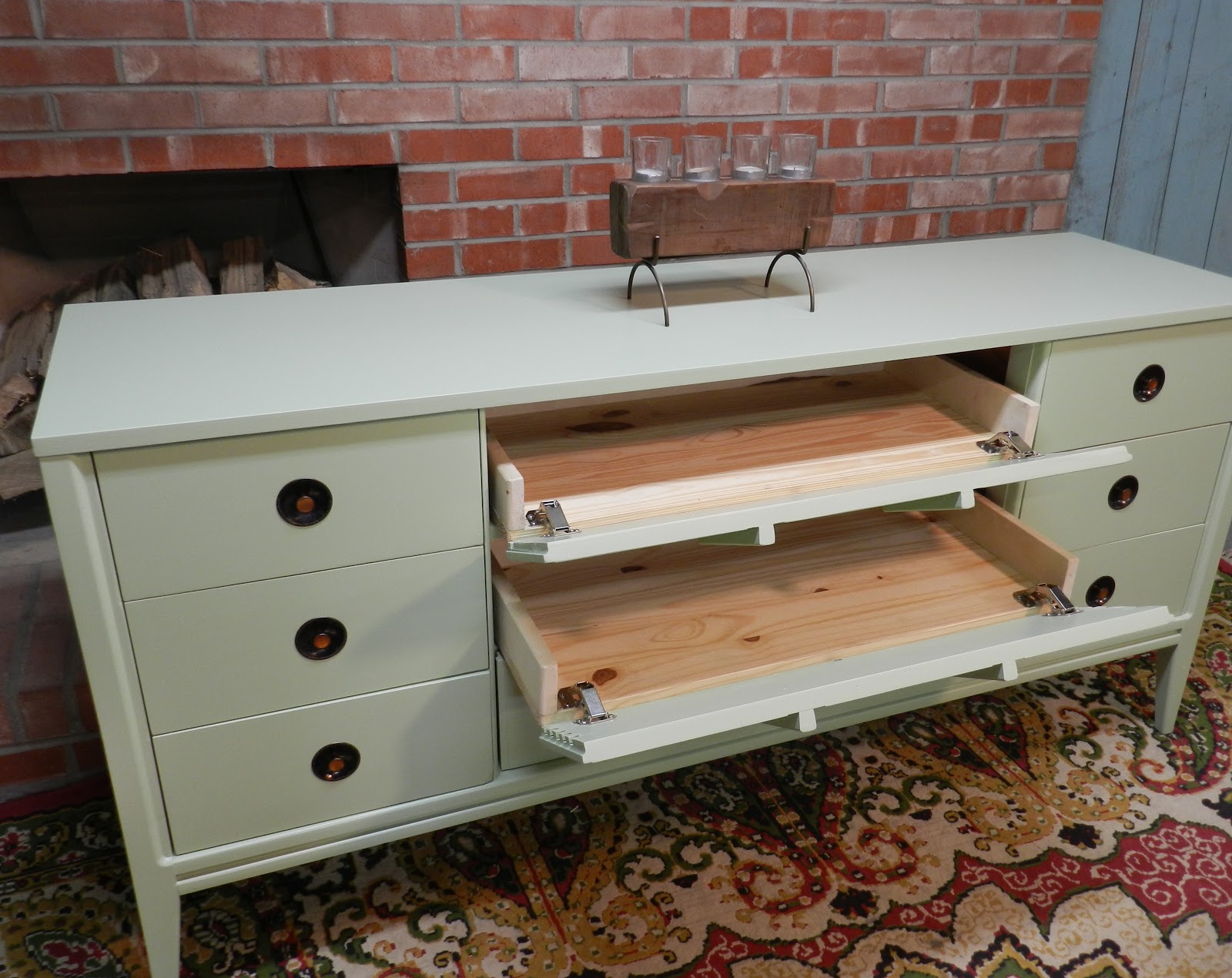 JULIE PETERSON Simple Redesign TURNING A MCM DRESSER INTO A TV CONSOLE / ENTERTAINMENT CENTER