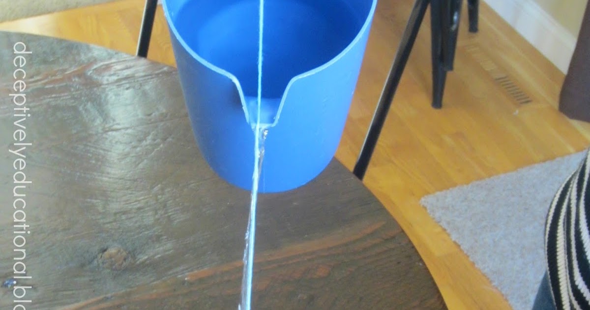 Relentlessly Fun, Deceptively Educational Pouring Water Down a String