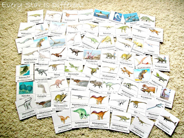 Dinosaur Sorting Cards (Free Printable)