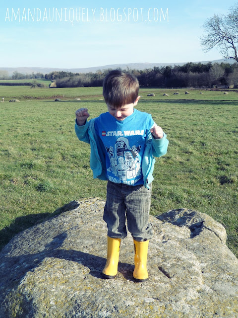 Lucas at Long Meg and Her Sisters, The Lake District. 