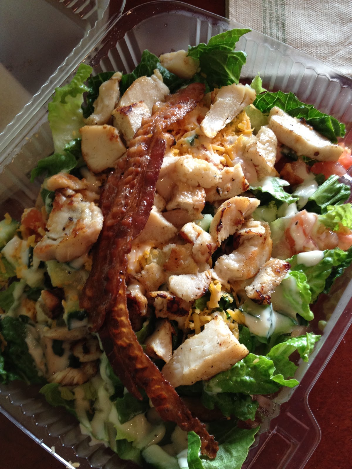 Consuming Vancouver Pita Pit Salad!