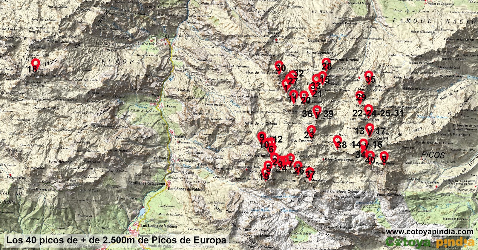 Montañas más altas de Picos de Europa Montañas más altas de Picos de Europa