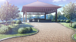 anime landscape building park background