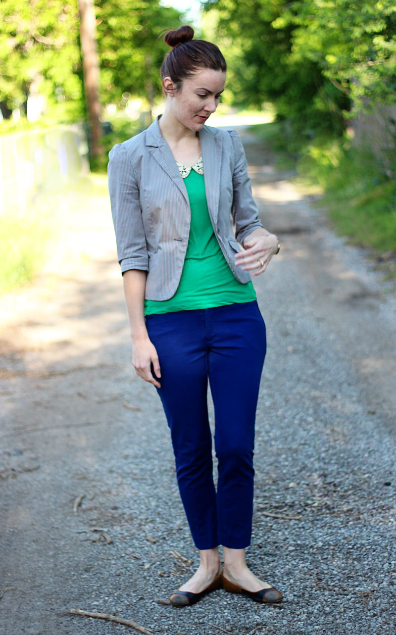 Outfit of the Week - Emerald & Cobalt | The Cream to My Coffee