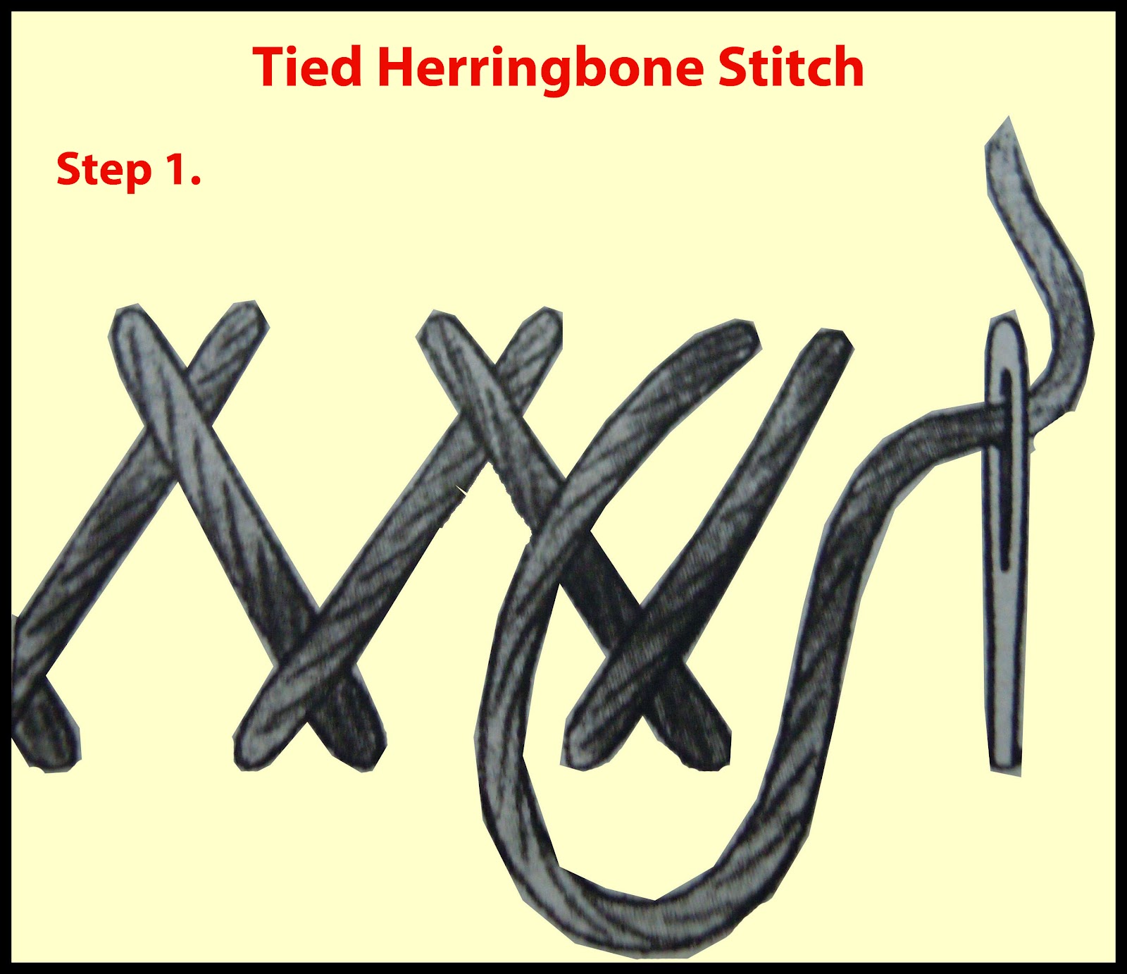 tied herringbone stitch
