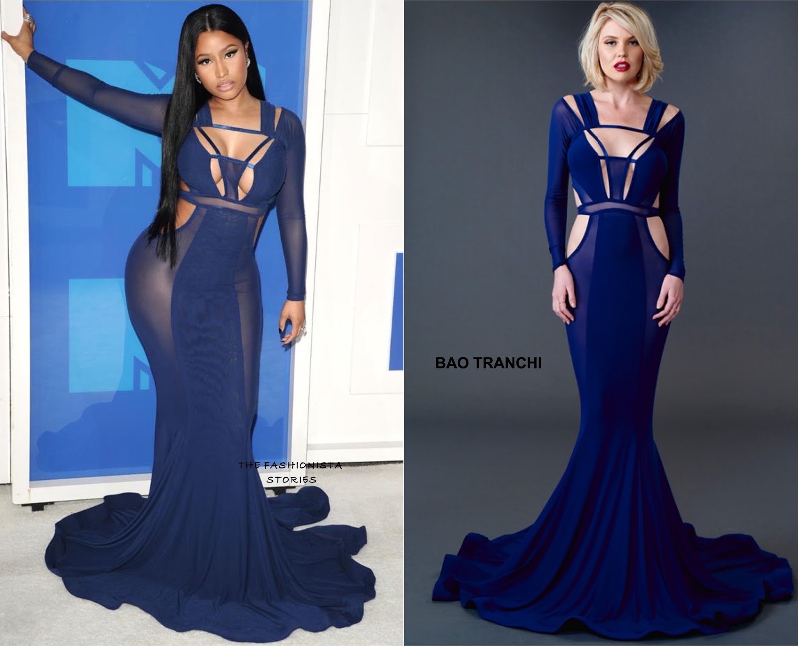 Nicki Minaj Sexy Sheer Cobalt Blue Long Prom Dress Ubicaciondepersonas Cdmx Gob Mx