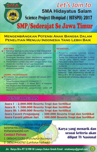 Lomba Karya Tulis Antar Siswa Smp Mts Sederajat Tahun 2017 Info Lomba 2021 Terbaru