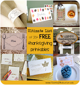 Ultimate List of Free Thanksgiving Printables