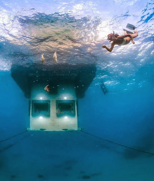 Ọmọ Oódua: Pixs: Underwater hotel room lets guests sleep with the fishes