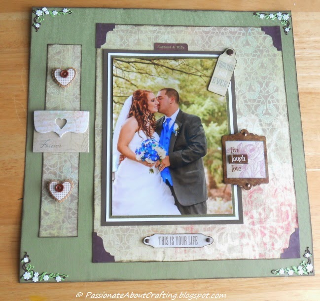 Passionate About Crafting : Rustic Wedding Scrapbooking Page Layout Idea