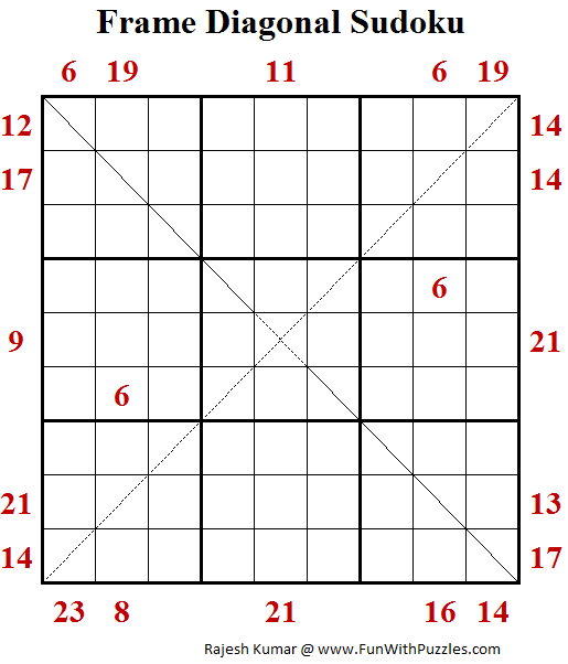 Frame Diagonal Sudoku (Daily Sudoku League #158)