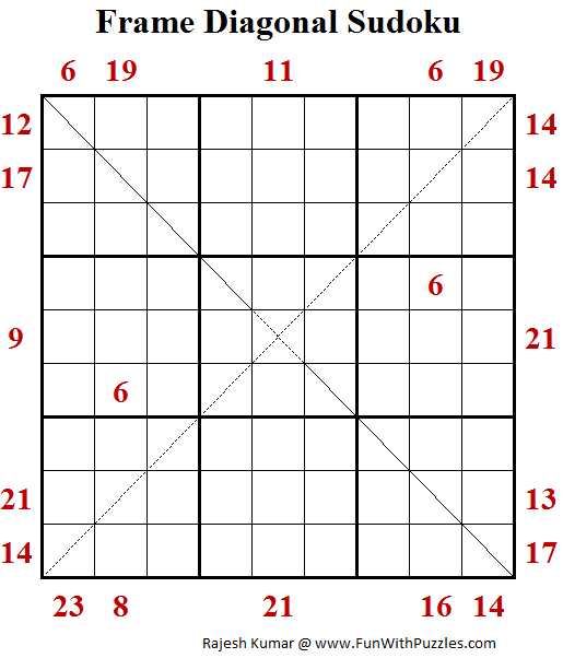 FrameDiagonal Sudoku (Daily Sudoku League 158)