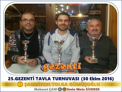 25.Gezenti Tavla Turnuvası 25.Gezenti Tavla Turnuvası