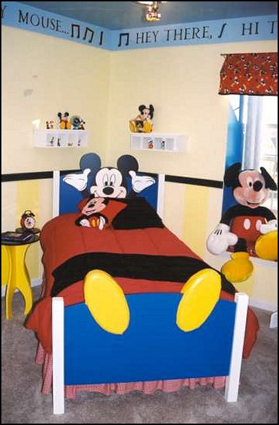 Mickey Mouse bedroom ideas - Minnie Mouse bedroom decorating - Mickey Mouse bedding - Minnie Mouse Bedding - Mickey Mouse wall decals - Mickey Mouse Comforters - Disney bedding - Disney home decor - Mickey & Friends