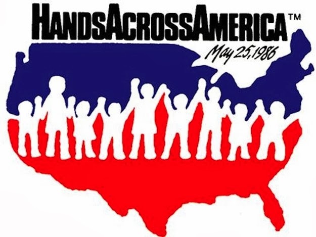 Hands Across America — and even if you didn't participate you still wore the T-shirt