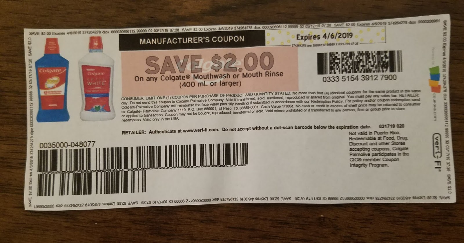 colgate mouthwash coupon