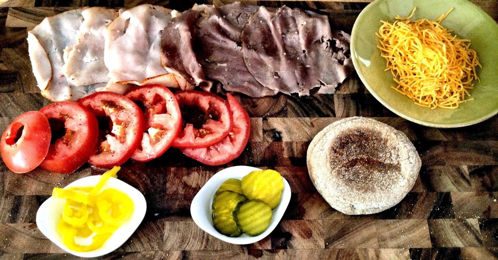 Kate's Rustic Bohemian Realm Tangy Turkey and Roast Beef Sandwich with