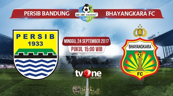 Prediksi Bola : Persib Bandung Vs Bhayangkara FC , Minggu 24 September 2017 Pukul 15.00 WIB @ TVONE