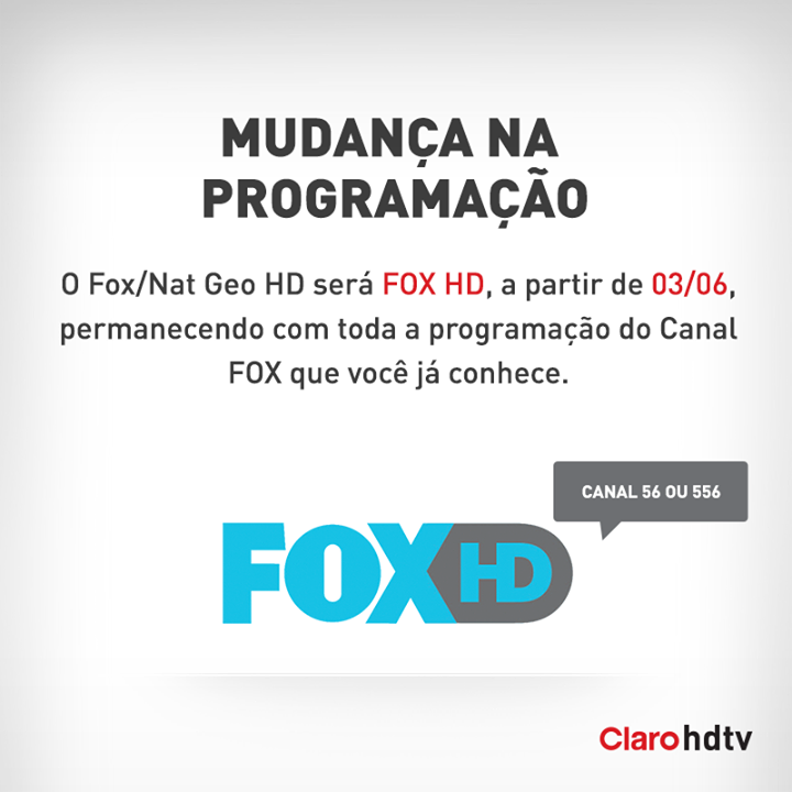 Fox HD na claro tv dia 03/06/2014