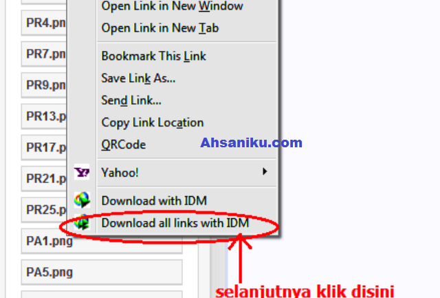Download all link with IDM