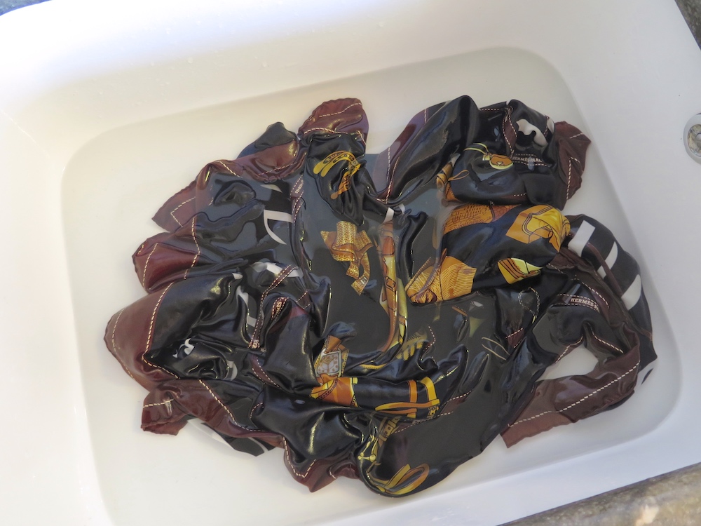 MaiTai's Picture Book How to wash your Hermes silk scarf