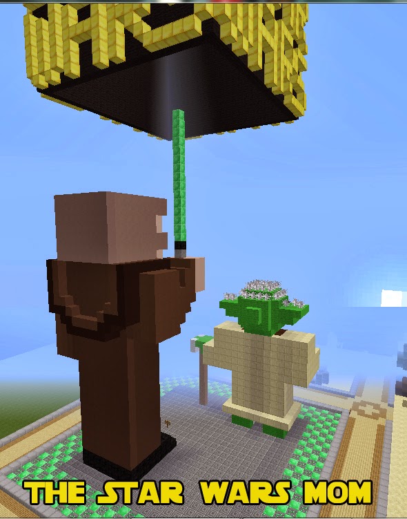 Minecraft Star Wars Builds - Qui-Gon Jinn and Master Yoda