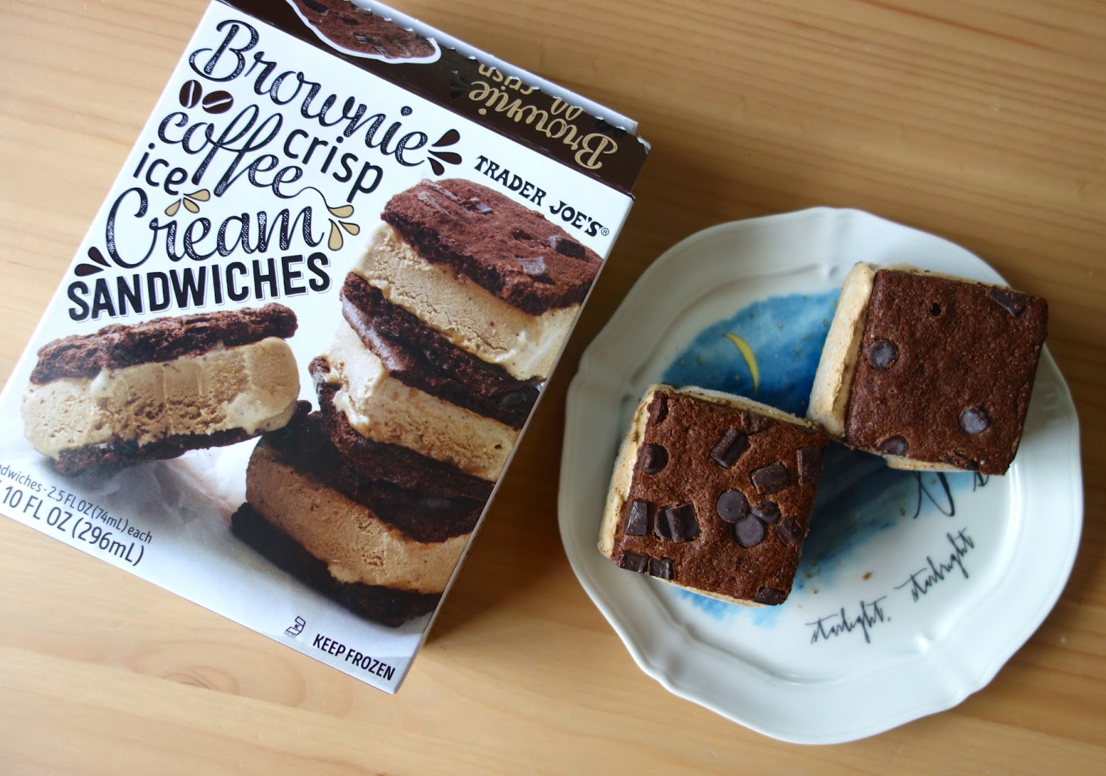 Trader Joe's Brownie Crisp Coffee Ice Cream Sandwiches