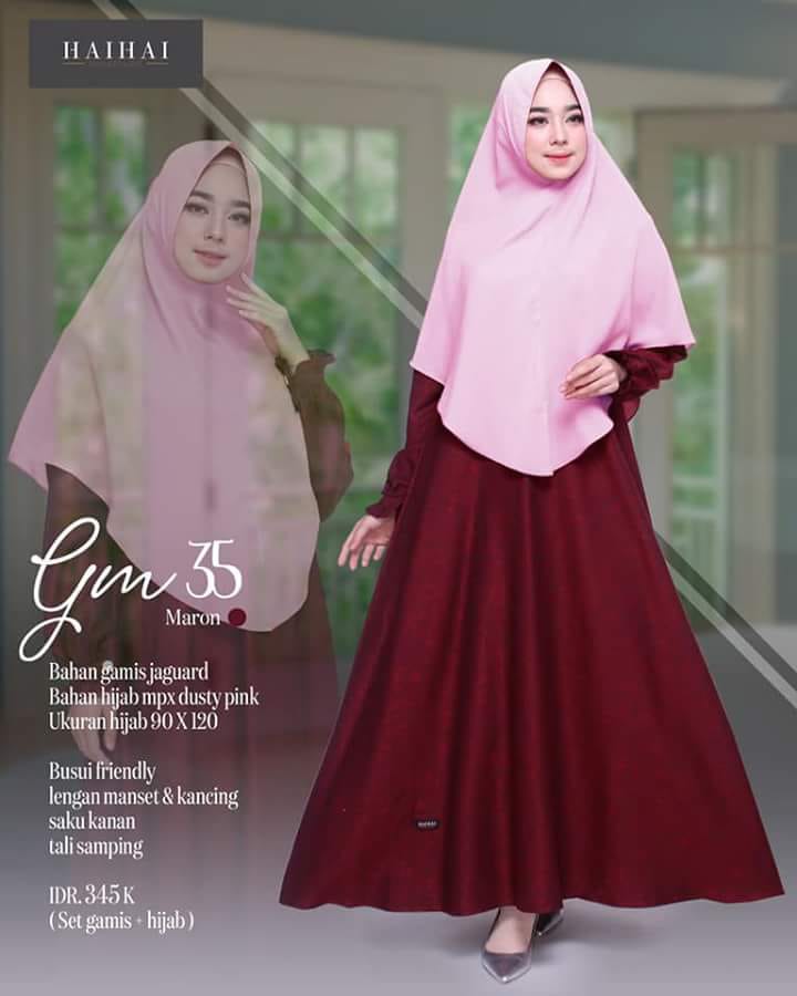 gamis syar i eksklusive haihai set jilbab gm 35 gamis syar i eksklusive haihai set jilbab gm 35