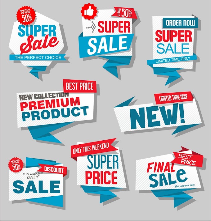 Label price badge free vector