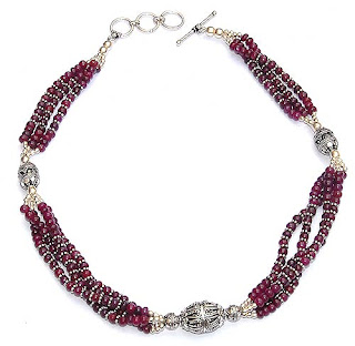 Garnet Gemstone Healing Beads Necklace