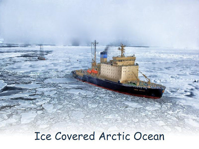 Ice covered antarctic ocean