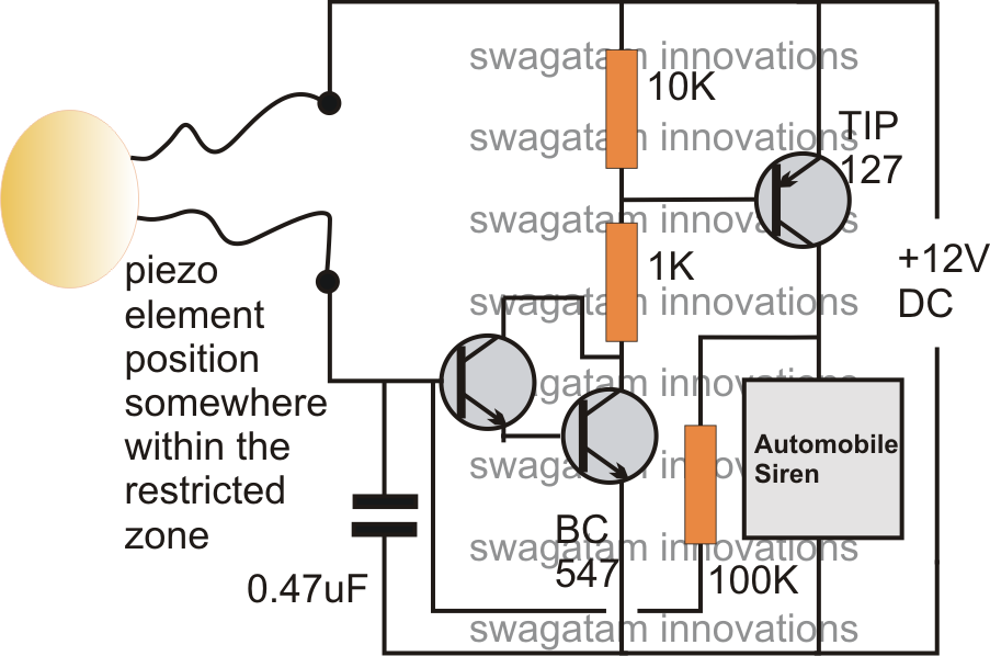 Simple Burglar Alarm Circuits | Circuit Diagram Centre