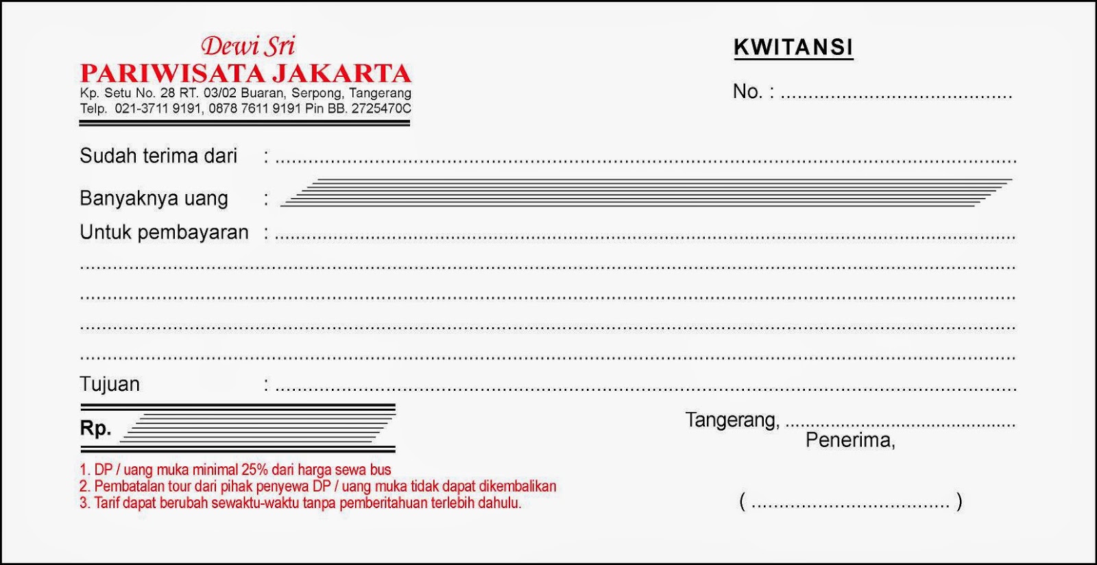 Cetak Nota Surat Jalan Dan Kwitansi Di Rawamangun Jakarta Timur