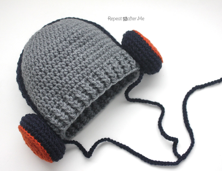 Crochet Headphones Hat Repeat Me
