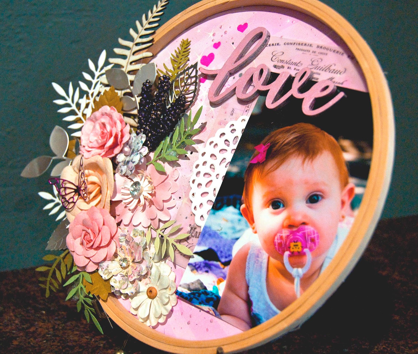 Dictionary's Creative Space Altered Embroidery Hoop