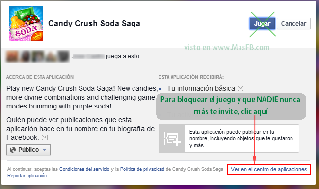 Ver juego en el centro de aplicaciones Ver juego en el centro de aplicaciones - MasFB