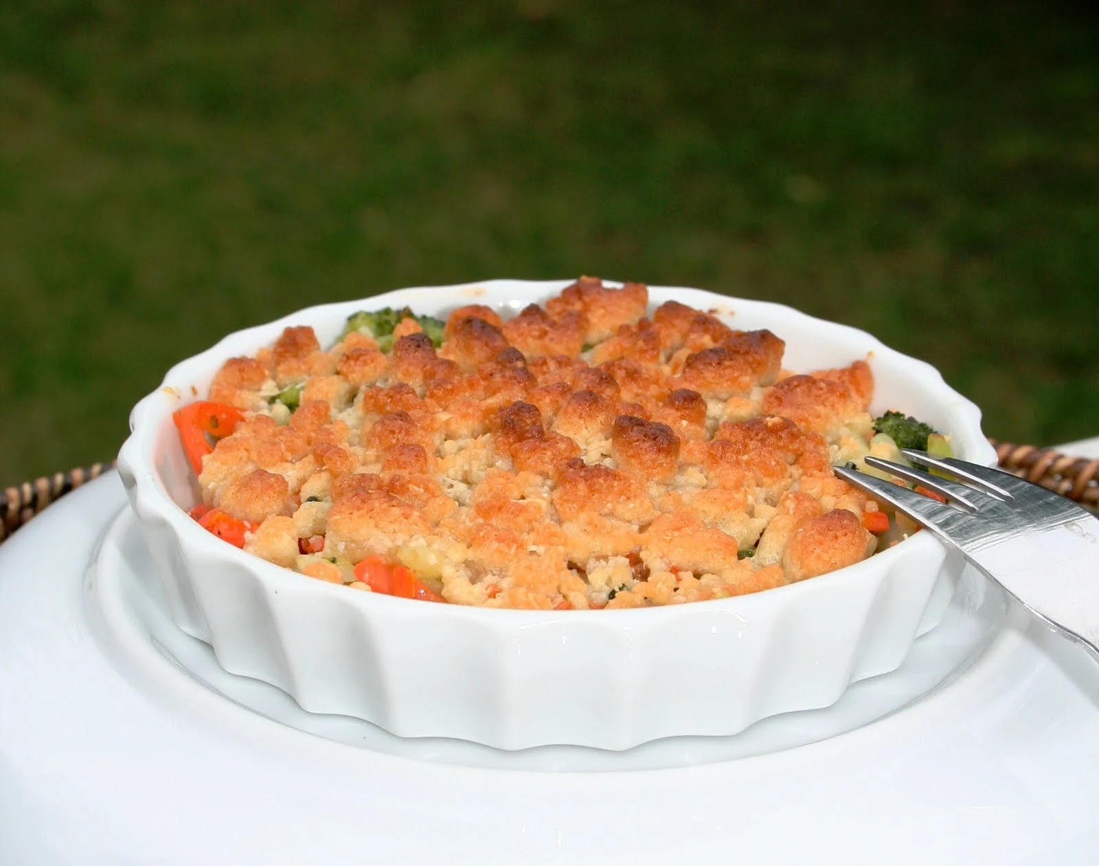 Toquée de cuisine: Crumble salé au parmesan et légumes