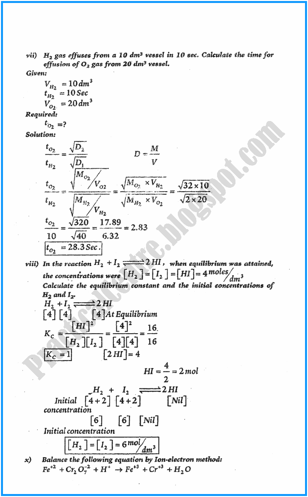 11th-chemistry-numericals-five-year-paper-2015