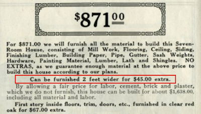 sears maytown advertised with two-feet-wider option 1916 sears maytown for $871 or 2 feet wider for an additional $145