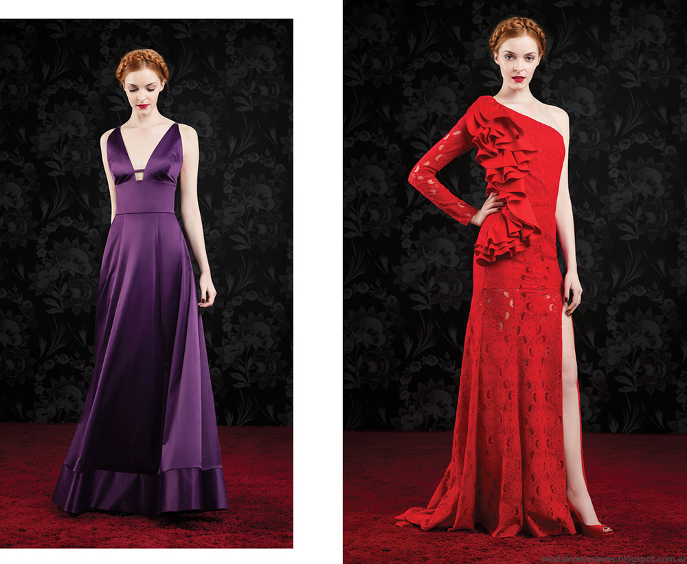 Vestidos de fiesta invierno 2016 Las Oreiro.
