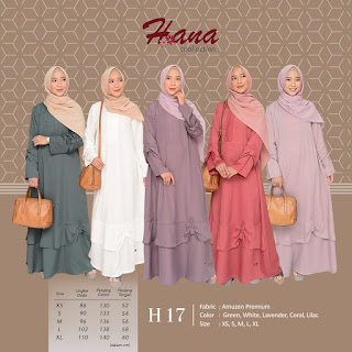 Koleksi terbaru Gamis Muslimah Hana H 17