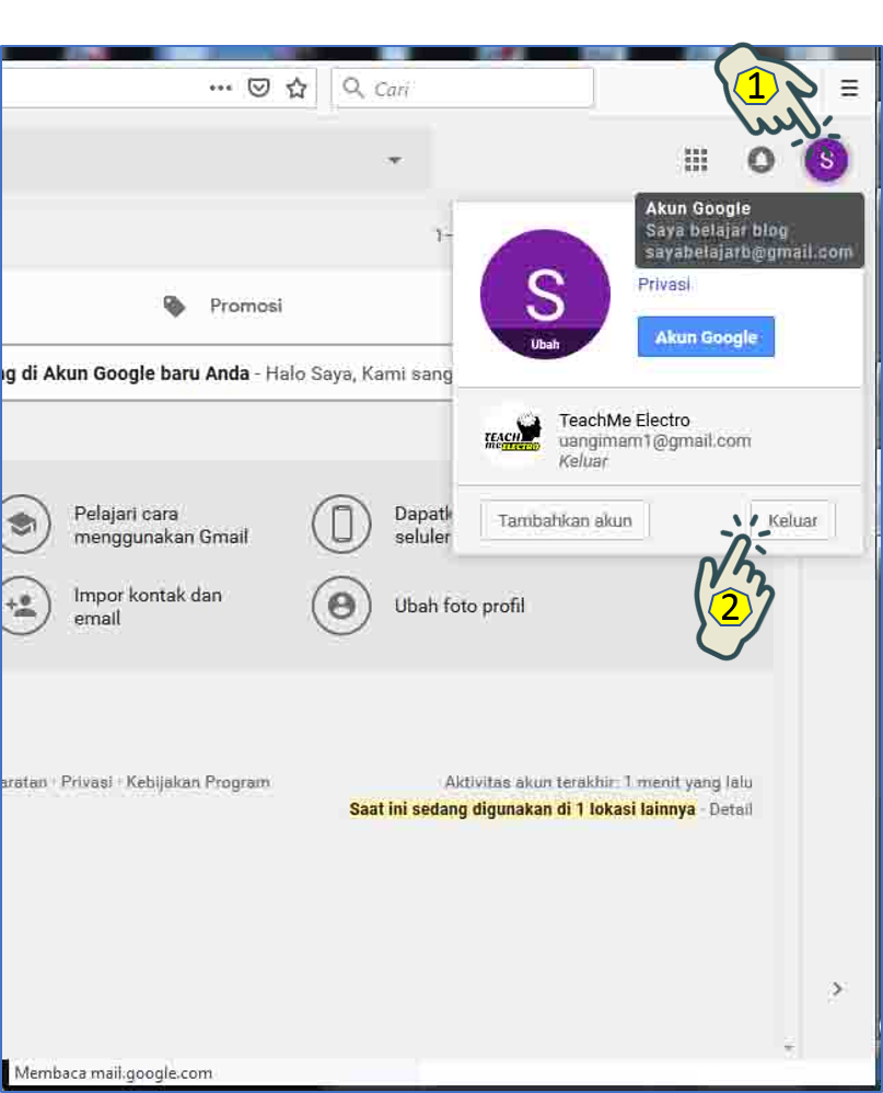 Cara Mudah Masuk, Keluar dan Menambah Akun Gmail Di Android dan PC