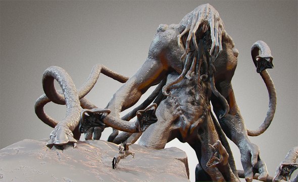 Fantasia, terror e ficção científica nas ilustrações e modelos 3D de James Suret James Suret artstation deviantart arte ilustrações modelos 3D terror fantasia ficção monstros criaturas sombrias